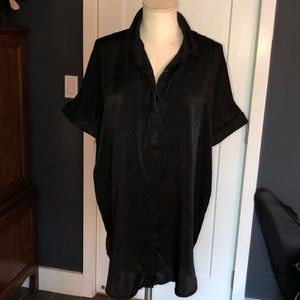 Over-sized mens style shirt dress